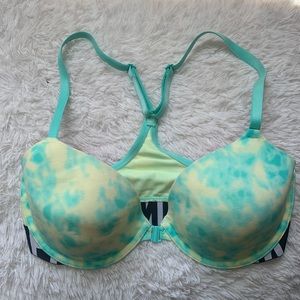 NWOT Victoria’s Secret Pink 34DD racerback front closure unlined bra